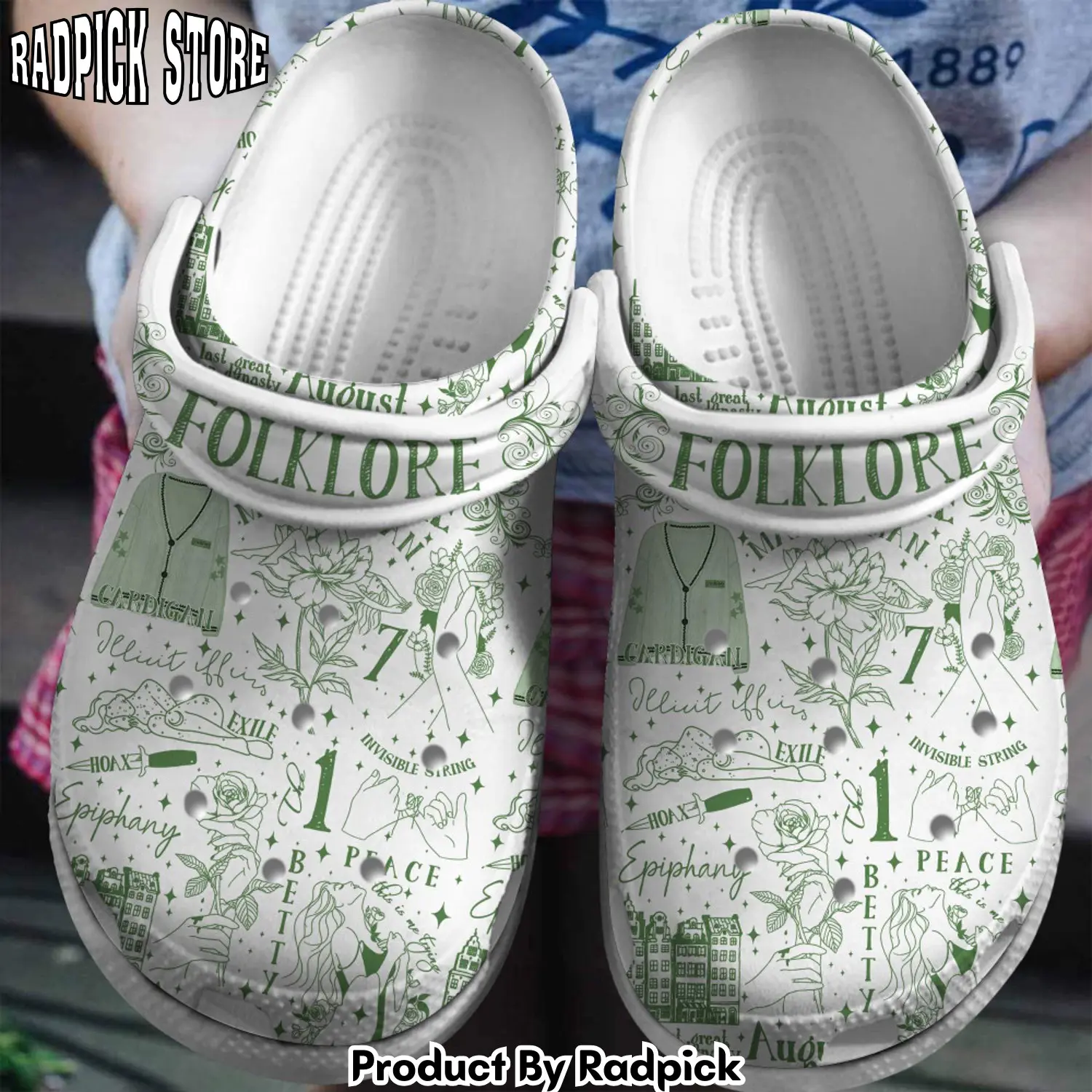 Radpick taylor swift music folklore clogs shoes comfortable for men women 4a7 rp652877